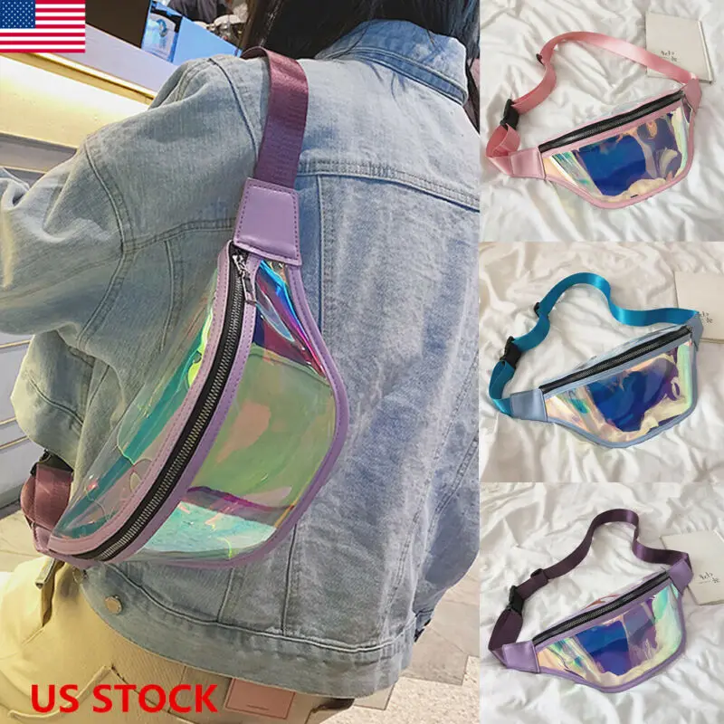 

Женская поясная сумка с лазерным рисунком, забавная дорожная набедренная Сумочка, маленький кошелек, нагрудная сумка