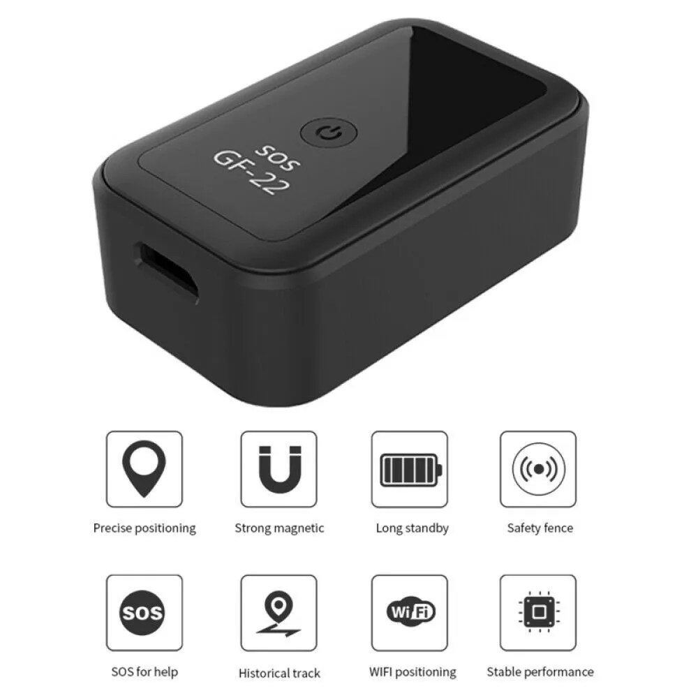

Small GPS Tracker Accessories Black Car Fits Truck Record Location Device
