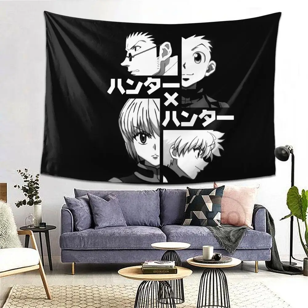 

Hunter X Hunter Anime Tapestry Wall Hanging Aesthetic Room Decor Manga Tapestriy Dorm Background Teen Bedroom Decoration