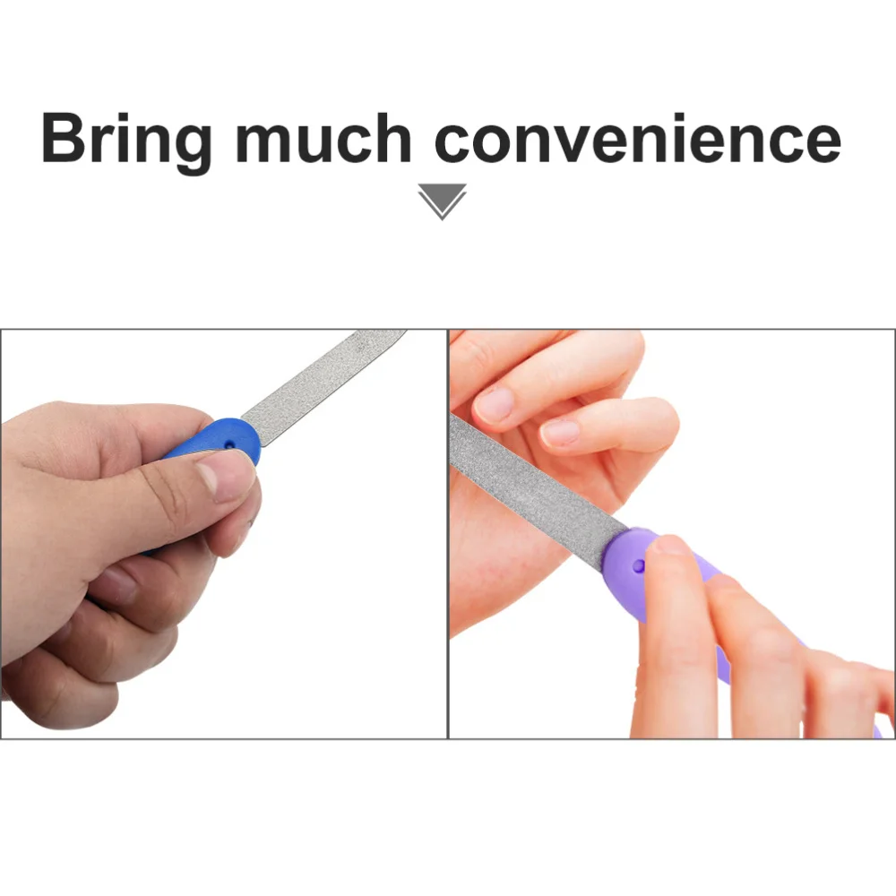 

12Pcs Stainless Steel Nail Files Fingernails Toenails Manicure Files Buffer