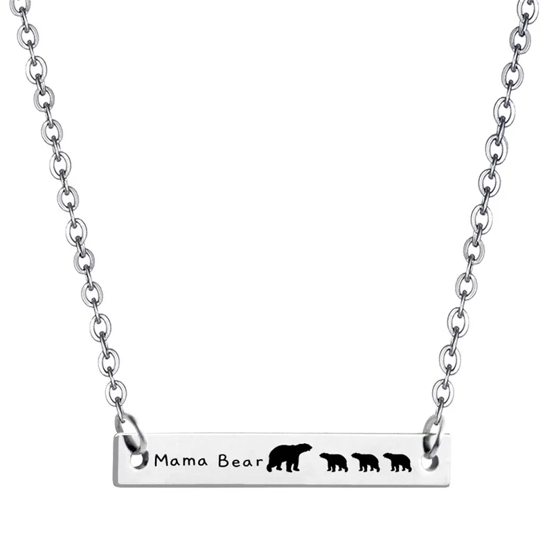 Персонализированное выгравированное название ожерелье на заказ Золотое