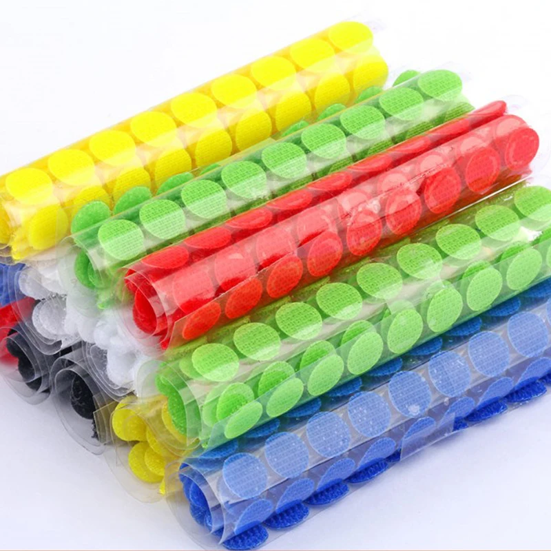 15mm Double Stick Tape Dots Klittenbandsluiting Hook And Loop Self Adhesive Nylon Stickers Sewing Tool Home Use | Дом и сад