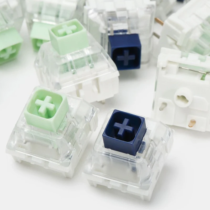 

Kailh Box Navy Jade White Switches Clicky Mechanical Keyboard Switch for Water-Proof 3 Pin RGB SMD Compatible Cherry MX Switches