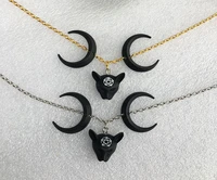 moon cat jewelry 3d resin cat necklace moon cat necklace luna cat necklace moon lover cat moon jewelry