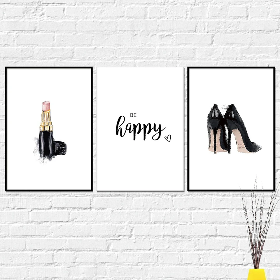 Настенные картины Be Happy Beauty для девичьей комнаты декор стен в салоне на высоком