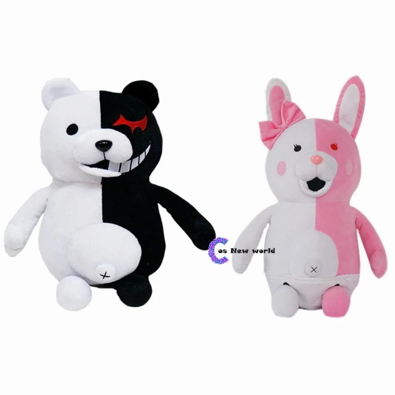 

2020 Dangan Ronpa Monokuma Long Ponytails Curly Wig Cosplay Costume Danganronpa Heat Resistant Synthetic Hair Women Cosplay Wigs