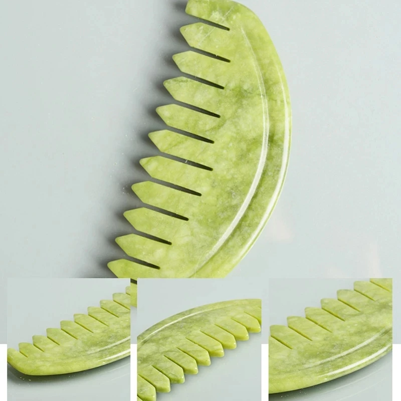 Нефритовая Массажная расческа массажер для головы леди уход за кожей