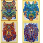 Высококачественная вышивка в виде животных 40*50 см