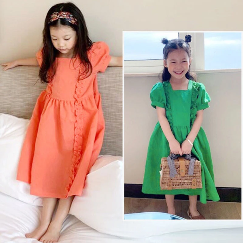 

Summer Dress Girls Kids 2020 Spring Fashion Big Girls Dresses Baby Girls Cute Princess Dresses For Girls Children Cotton Dress