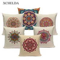 fur linen cushion cover boho pillowcase mandala moroccan decorative 4545 4040 for living room bohemian pillow case