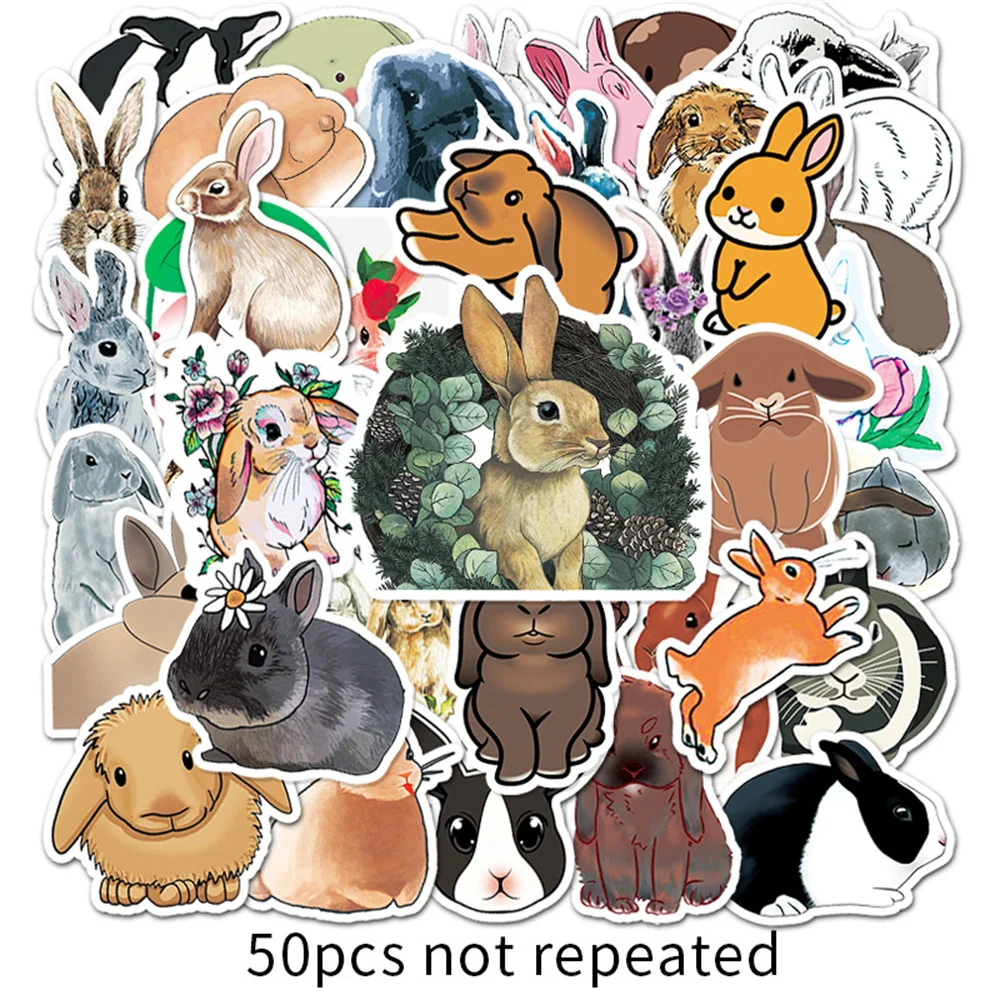 

10/30/50Pcs New Cute Rabbit Ins Wind Stickers Cartoon Helmet Scrapbook Car Suitcase Phone Stationery Sticker Graffiti Decal Toys