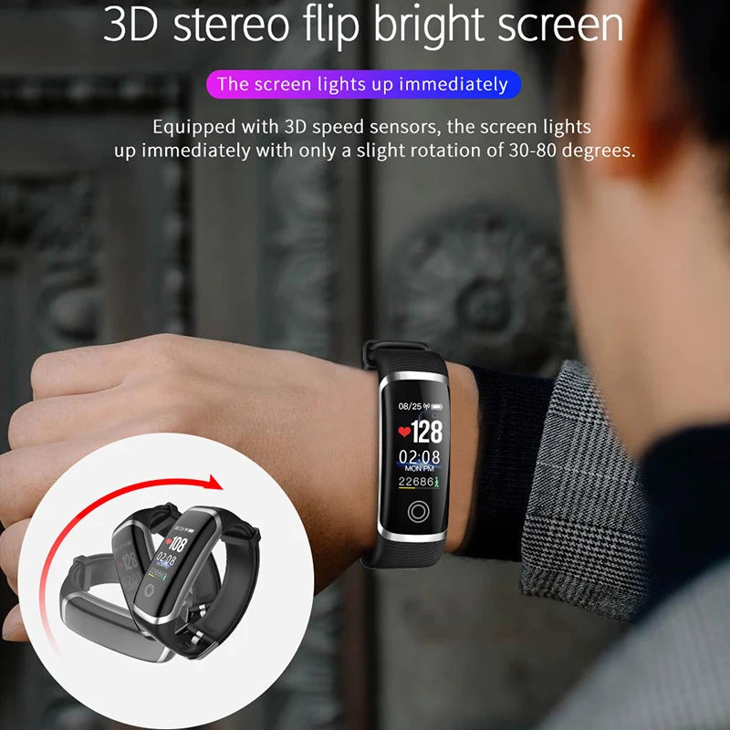 Мужские Водонепроницаемые Смарт-часы с пульсометром и фитнес-трекером | Наручные