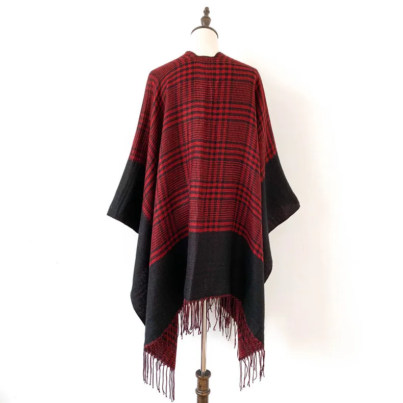 Евро-американская кашемировая шаль с узором тысяча птиц и большая бахромой для