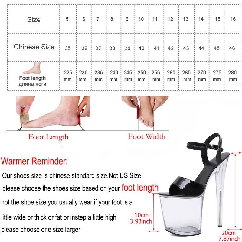 MAIERNISI Women High Heel Sandals Platform Model T Stage Shows Shoes Female Nightclub Stilettos Transparent Plus-size 44 | Обувь