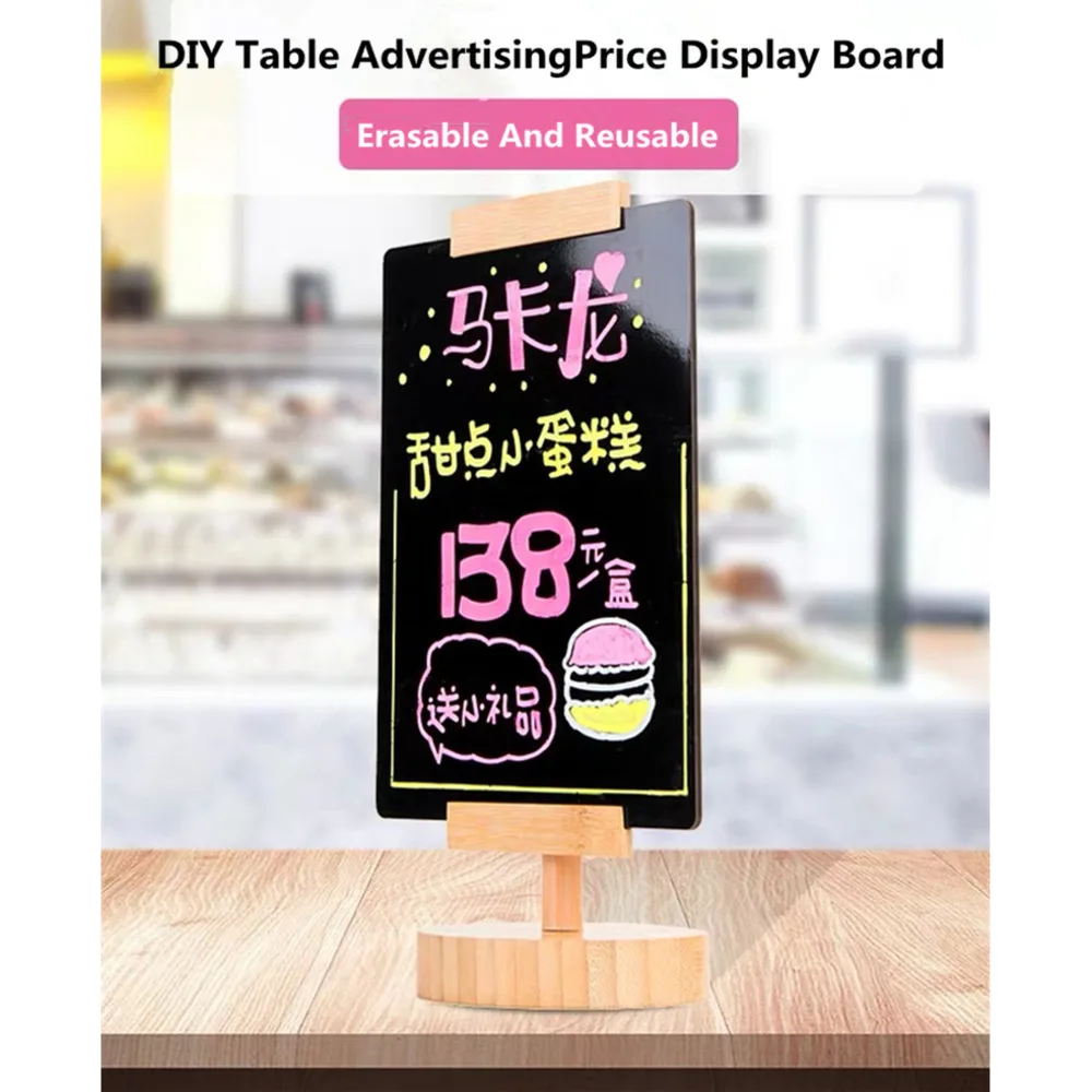 

360 Degree Rotating A5 Table Card Price Display Board Bar Restaurant Advertising Reminder Notice Board Menu Sign Holder Stand