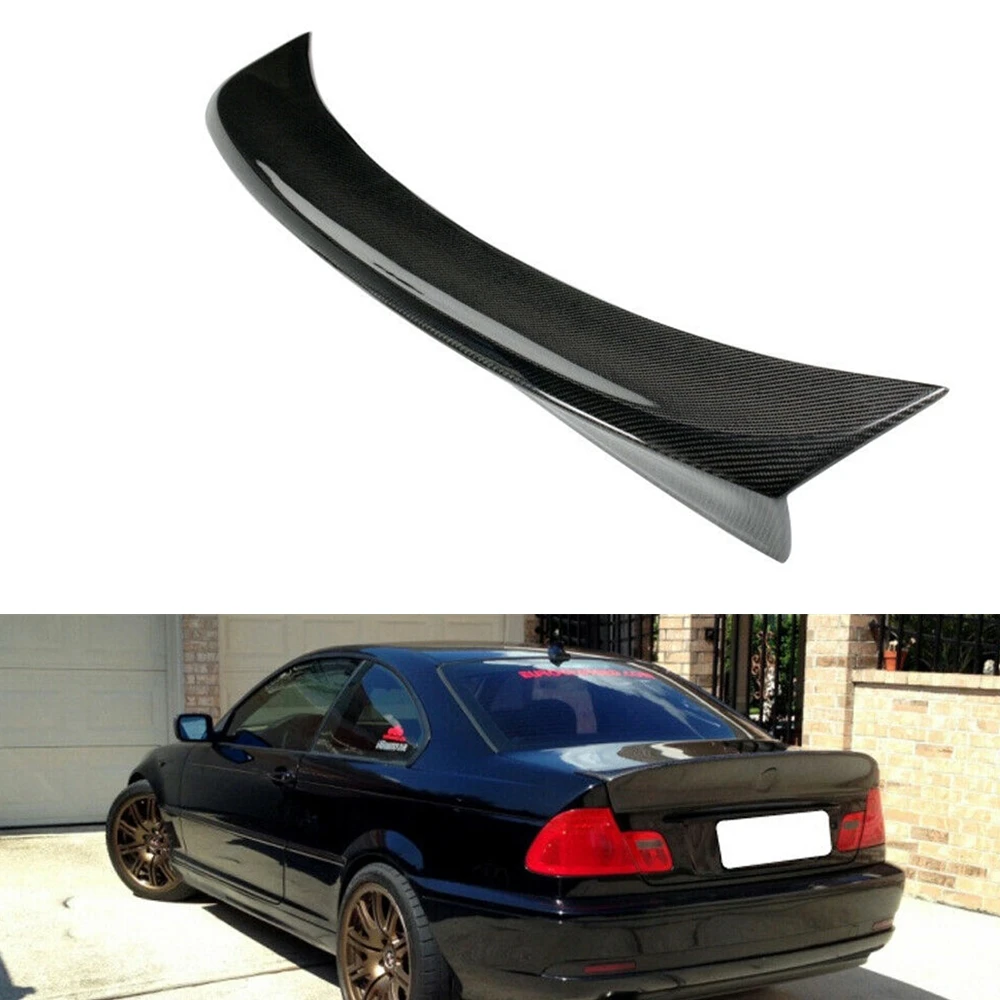 

Задний спойлер для крышки багажника, крыло для BMW E46 3 серии 2 двери 1999-2006 м купе, задняя дверь автомобиля из настоящего углеродного волокна, Фа...