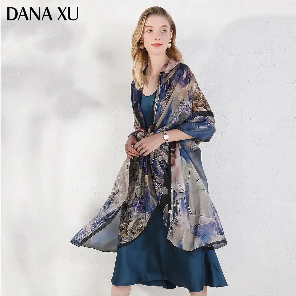 Платок женский из 2020 шелка длинный пляжный хиджаб |