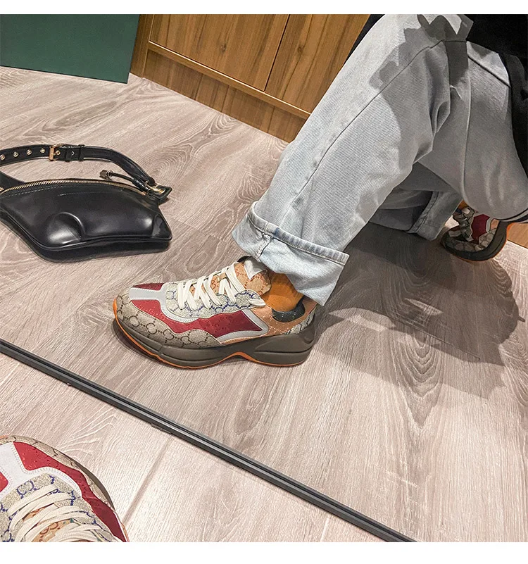 

2021 Sports And Leisure GG Torre Shoes Female 3D Printing Dingdang Cat Donald Duck Inner Heightening Couple Platform Shoes