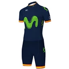 Movistar, Джерси с коротким рукавом, велосипедный костюм 20D, гелевые подушечки, цельный велосипедный комбинезон, костюм для триатлона, Быстросохнущий велосипедный костюм