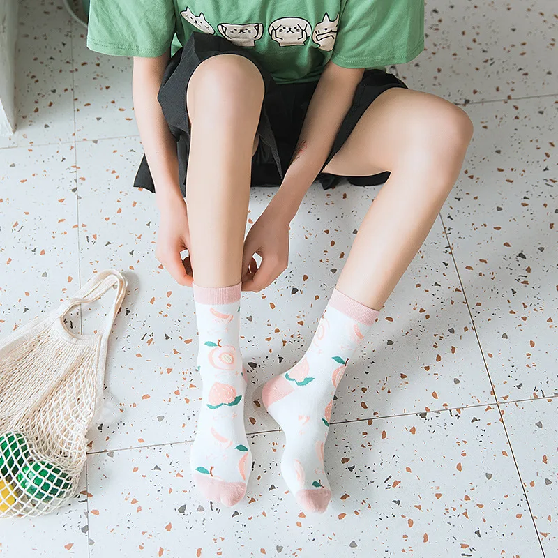 

Summer Fruit Socks Boat Socks Short Banana Watermelon Fashion Girls Woman Socks Women's Socks Female Feet Socks Fast delivery