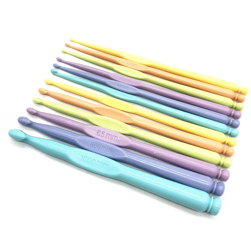 

12 шт. в упаковке, от 2 до 10 лет мм Пластик комплект крючков для вязания Вязание иглы WeavingTools комплект в наличии