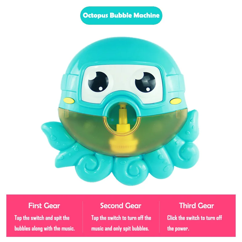 Octopus No Box A Bubble Краб игрушка для ванны машина Bubble крабы лягушка музыкальная Ванна мыло автоматический пузырь чайник Ванная комната для малышей Малыш игрушка подарок - Цвет: Octopus No Box A