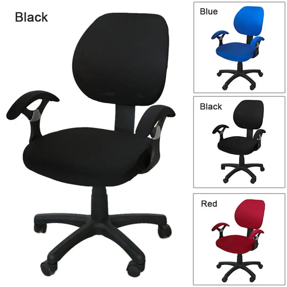 

Office Separated Chair Cover Swivel Chair Computer Armchair Protector Executive Task Slipcover Internet Bar Back Seat Cover