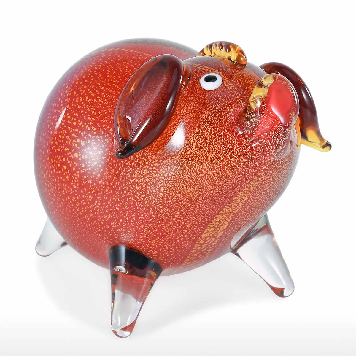 Стеклянная поросенок ручная выдувная стеклянная художественная Статуэтка