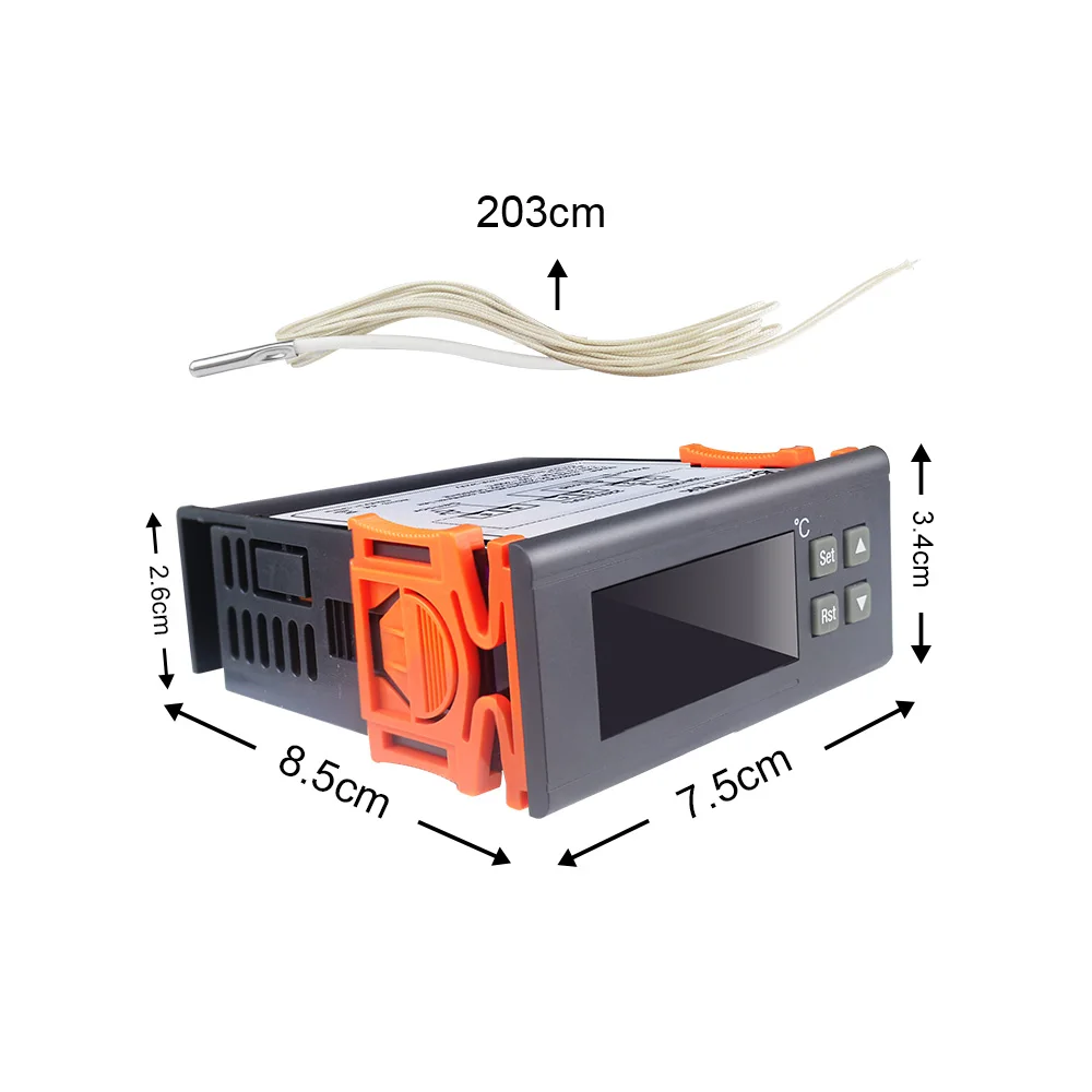 220v120v 30a kt8230 digital microcomputer temperature controller relay output 30300 degree thermostat with 2m ntc sensor free global shipping