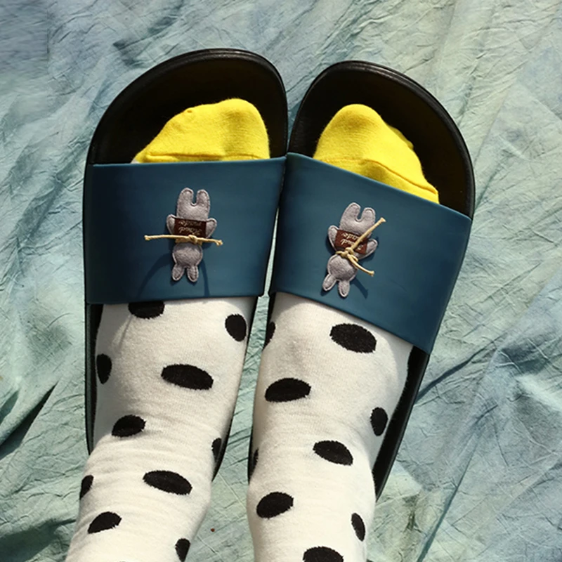 POSEE женские летние тапки с милым медведем Мягкие Шлепанцы домашние уличные