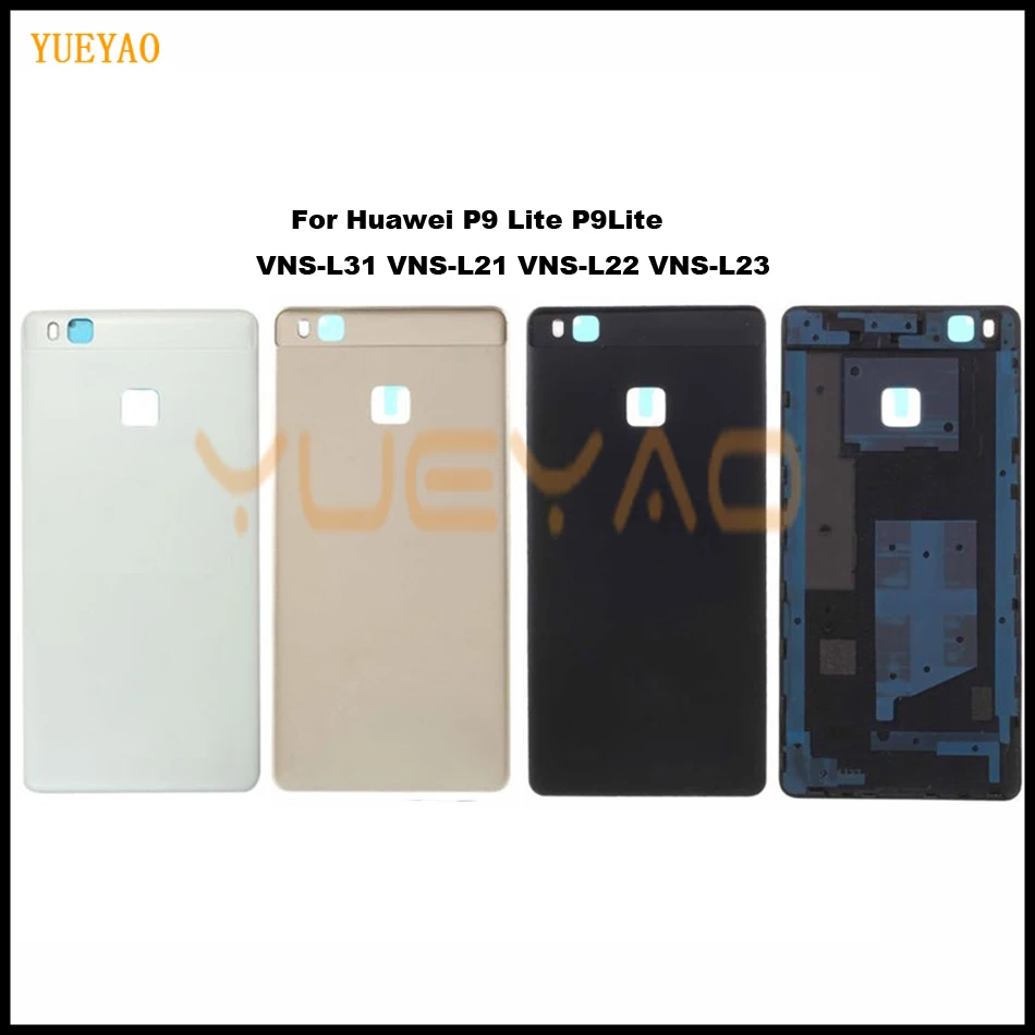 Задняя крышка аккумулятора для Huawei P9 Lite чехол запасной корпус + стеклянная линза