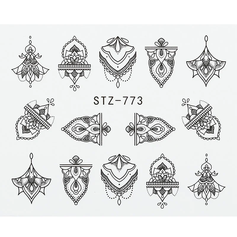 1 шт великолепные наклейки на ожерелье ногти водные дизайн для ногтей