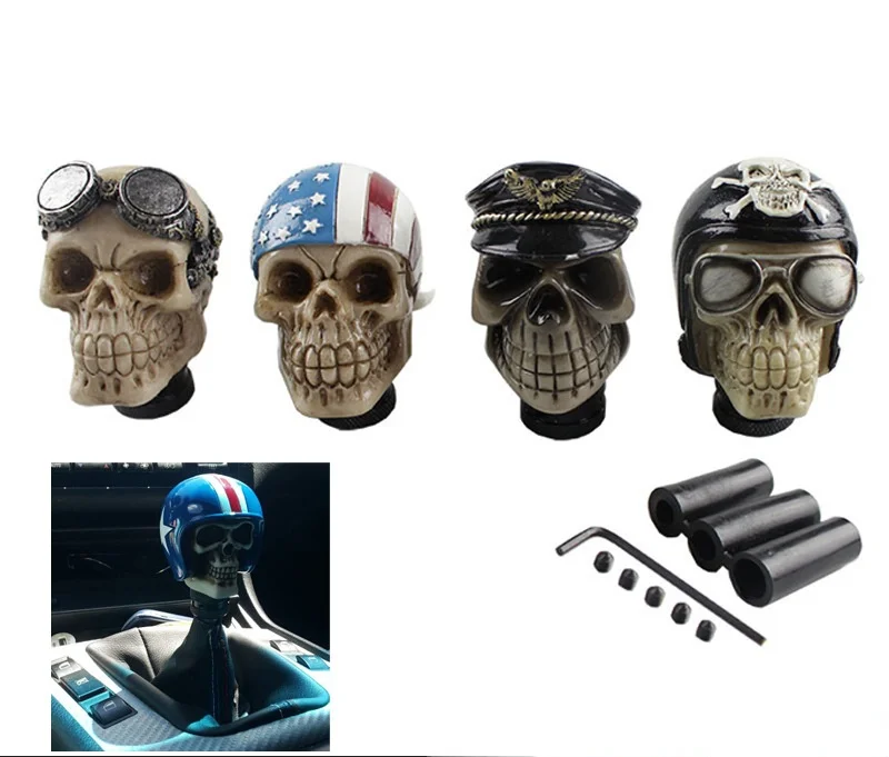 

Police Pilot Pirate Skull Gear Shift Knobs Universal Car Gear Lever Manual Transmission Handle Gear Stick Punk Car Decoration