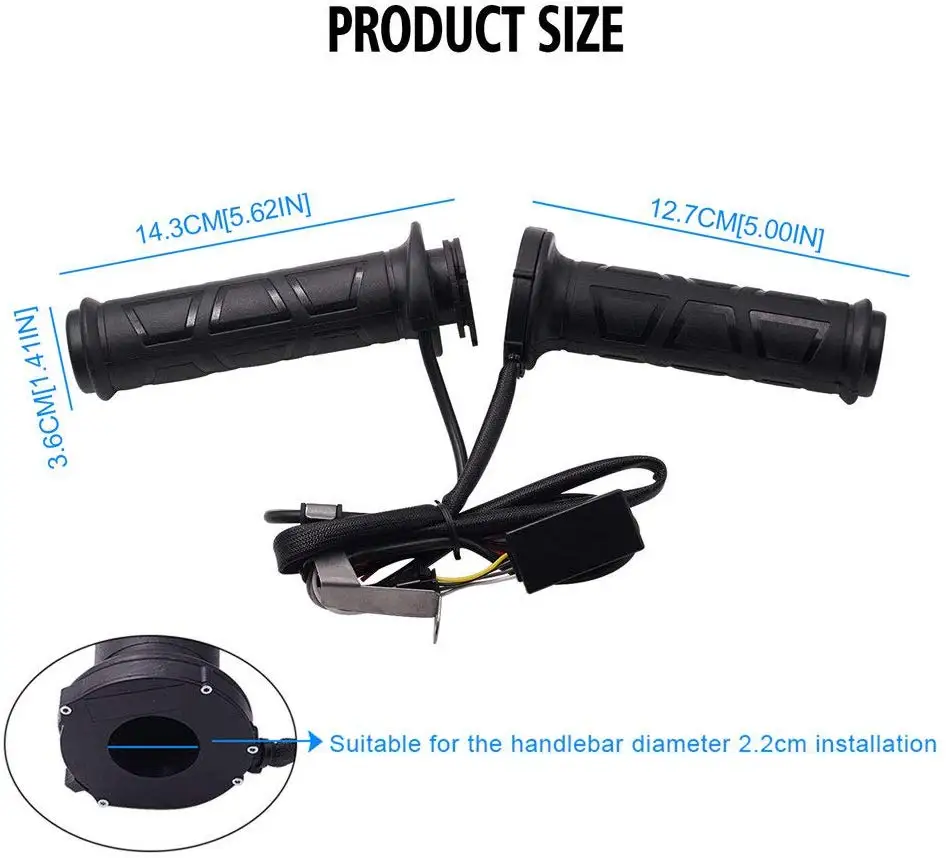 Мотоциклетные электрические Грипсы с подогревом 7/8 дюйма 22 мм 12 В | Автомобили и