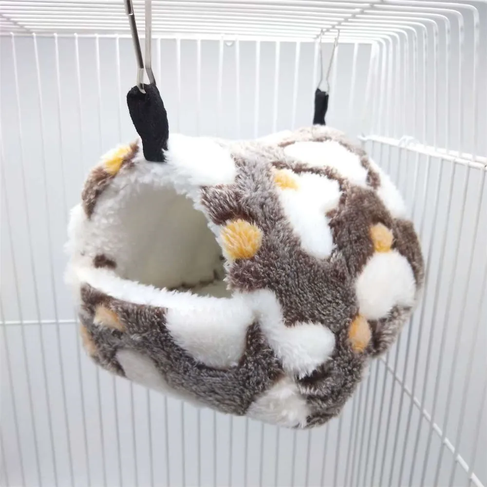 Small Animal Pets Cages Winter Spring Hamster Guinea Pig Squirrel Keep Warm Nest Soft Comfortable Sleepping Bed Hammock Tent | Дом и сад