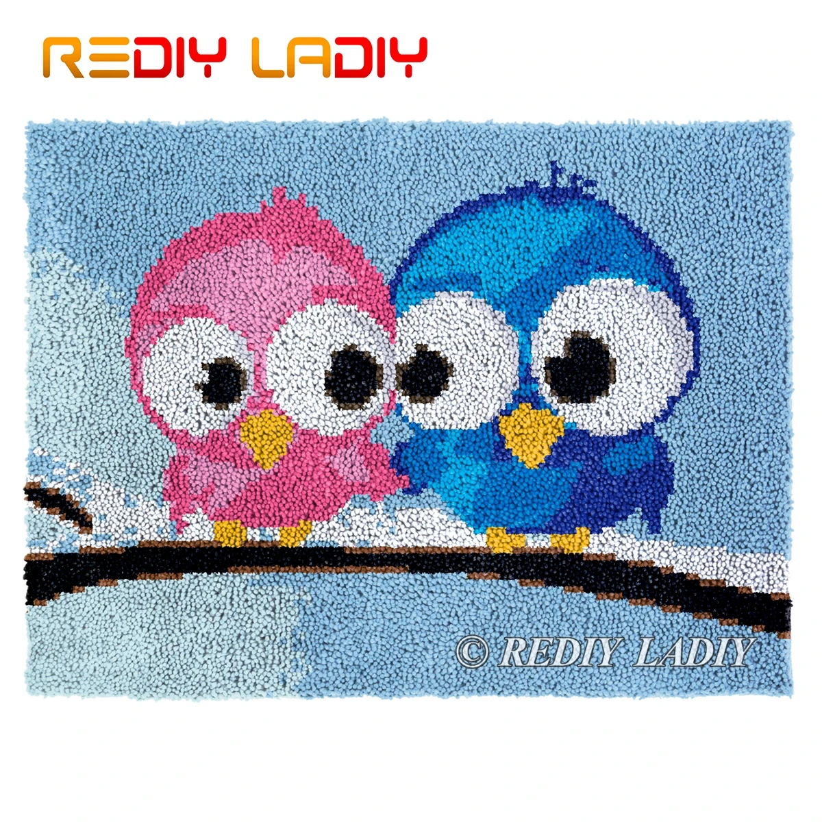 

Крюк с защелкой Наборы DIY ковер с изображением мультяшных сов для Плюшевые настенные наборы гобеленов Наборы крючком коврик объемной пряжи ...