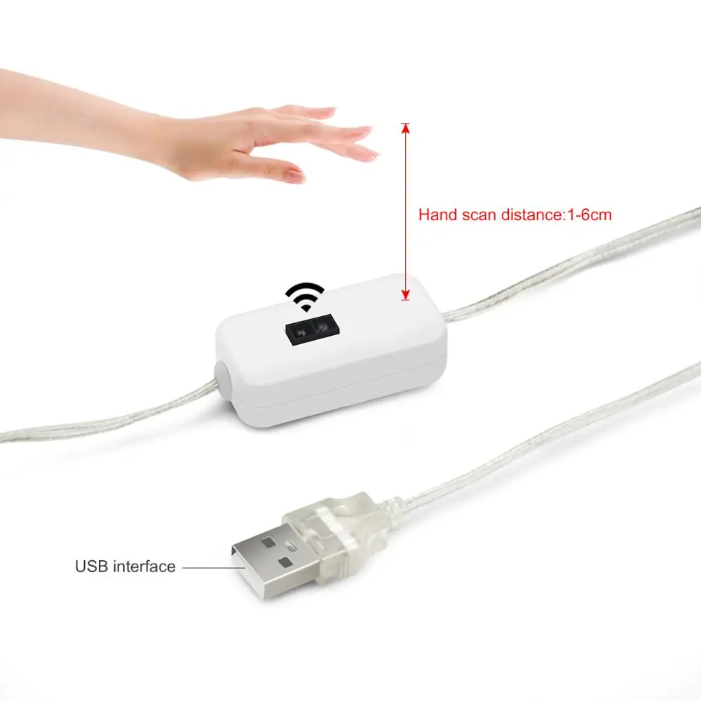 Кухонный шкаф ящик СВЕТОДИОДНЫЙ Фонарь ручной датчик развертки USB 5 В световая лента 1 м 2 м 3 м 4 м 5 м ТВ Подсветка USB мощность Светодиодная лента