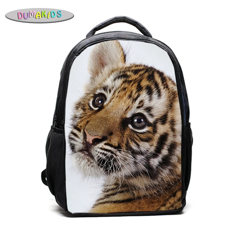 Прохладный панда Тигр путешествия Волк цвета морской волны для маленьких рюкзак
