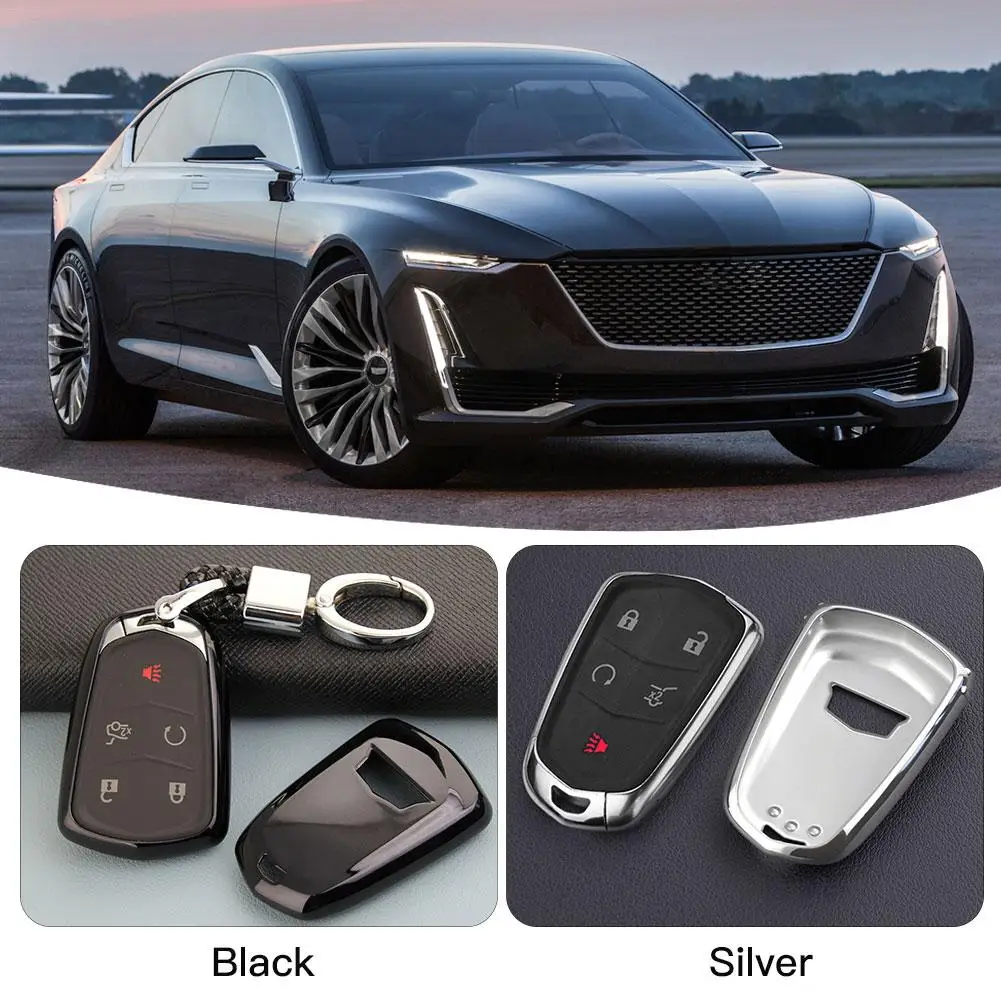 Car Key Shell Remote Control Bag Protective Cover With Chain For Cadillac ATS/ATS-V/CTS/CTS-V/CT6/XTS/XT4/XT5/Escalade | Автомобили и