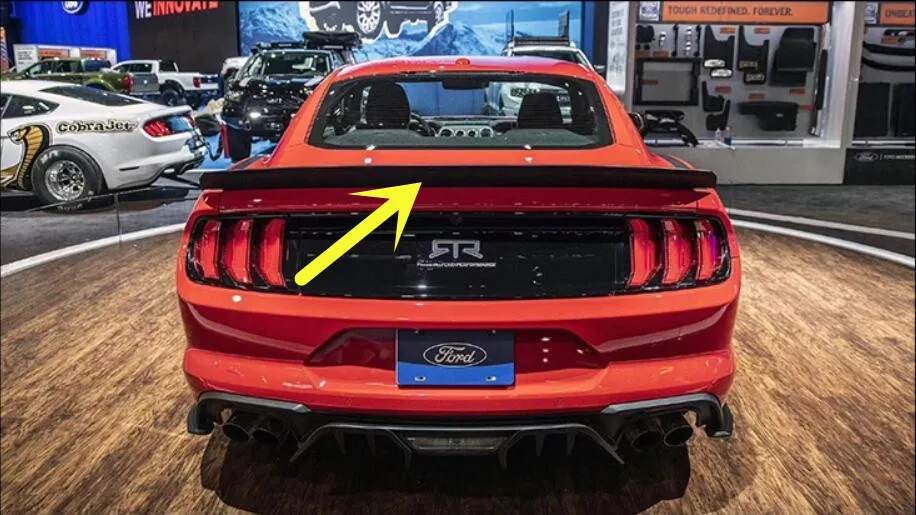 spoiler Автомобильный ABS передний диффузор бампера для губ с наконечниками боковая юбка решетка спойлера RTR-style подходит для Ford Mustang - Цвет: spoiler