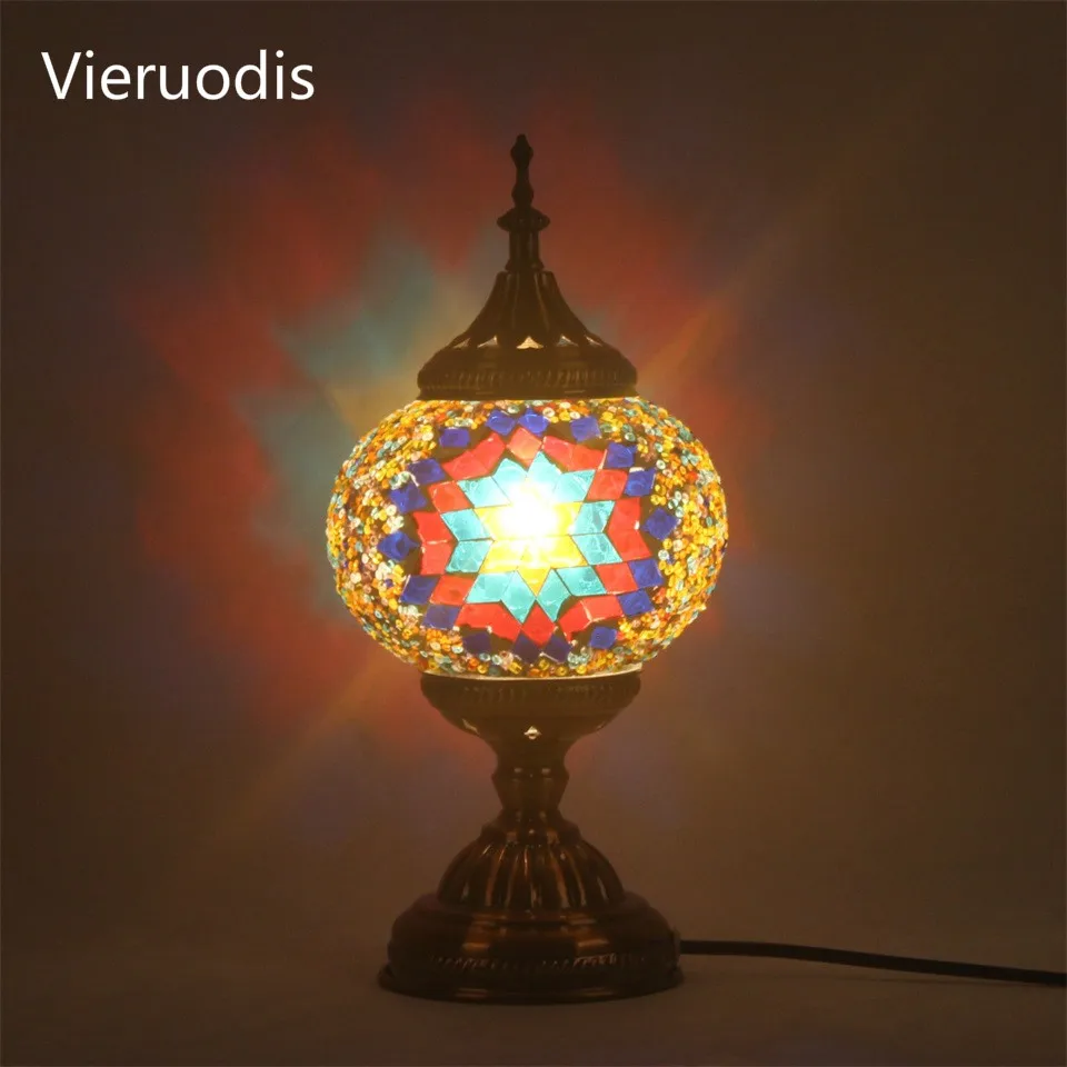Современная настольная лампа E27 в средиземноморском турецком стиле для спальни