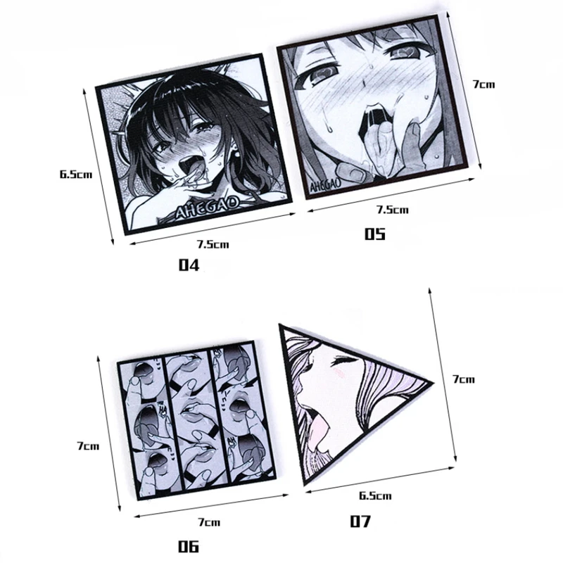Квадратный элемент Японский комикс смайликов Сексуальная красивая девушка патч