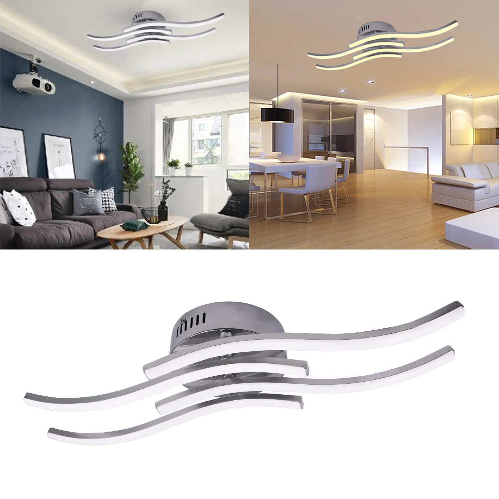 Lámpara de techo LED para sala de estar, Panel de iluminación de aluminio de 12W, 18W y 24W, diseño Simple y moderno, AC85-265V para dormitorio y hogar