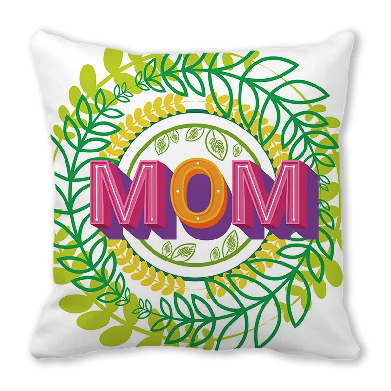 Наволочка с надписью Love You Mom подарок на день матери наволочка для дивана и