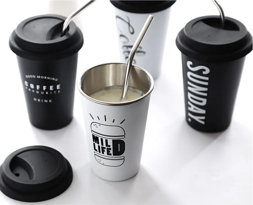 Креативные кофейные кружки утолщенные из нержавеющей стали чашки для чая