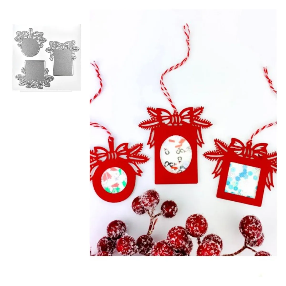 

Holiday Gift Tags Metal Cutting Dies Scrapbook Diary Decoration Embossing Template DIY Greeting Card Handmade 2021 New Sale