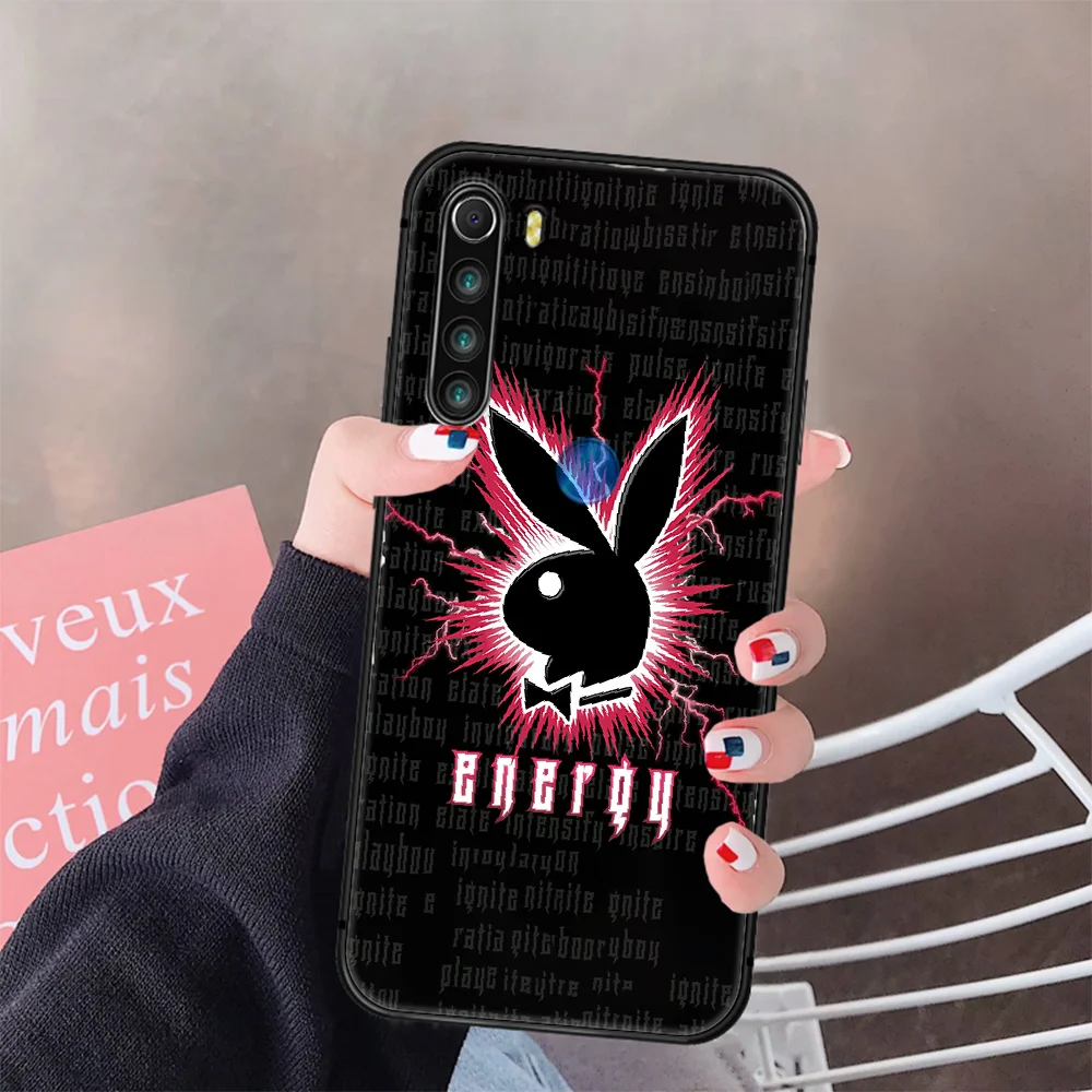 

Luxury Brand Playboy Rabbit Phone Case Cover Hull For XIAOMI Redmi 7a 8a S2 K20 NOTE 5 5a 6 7 8 8t 9 9s Pro Max black Cell