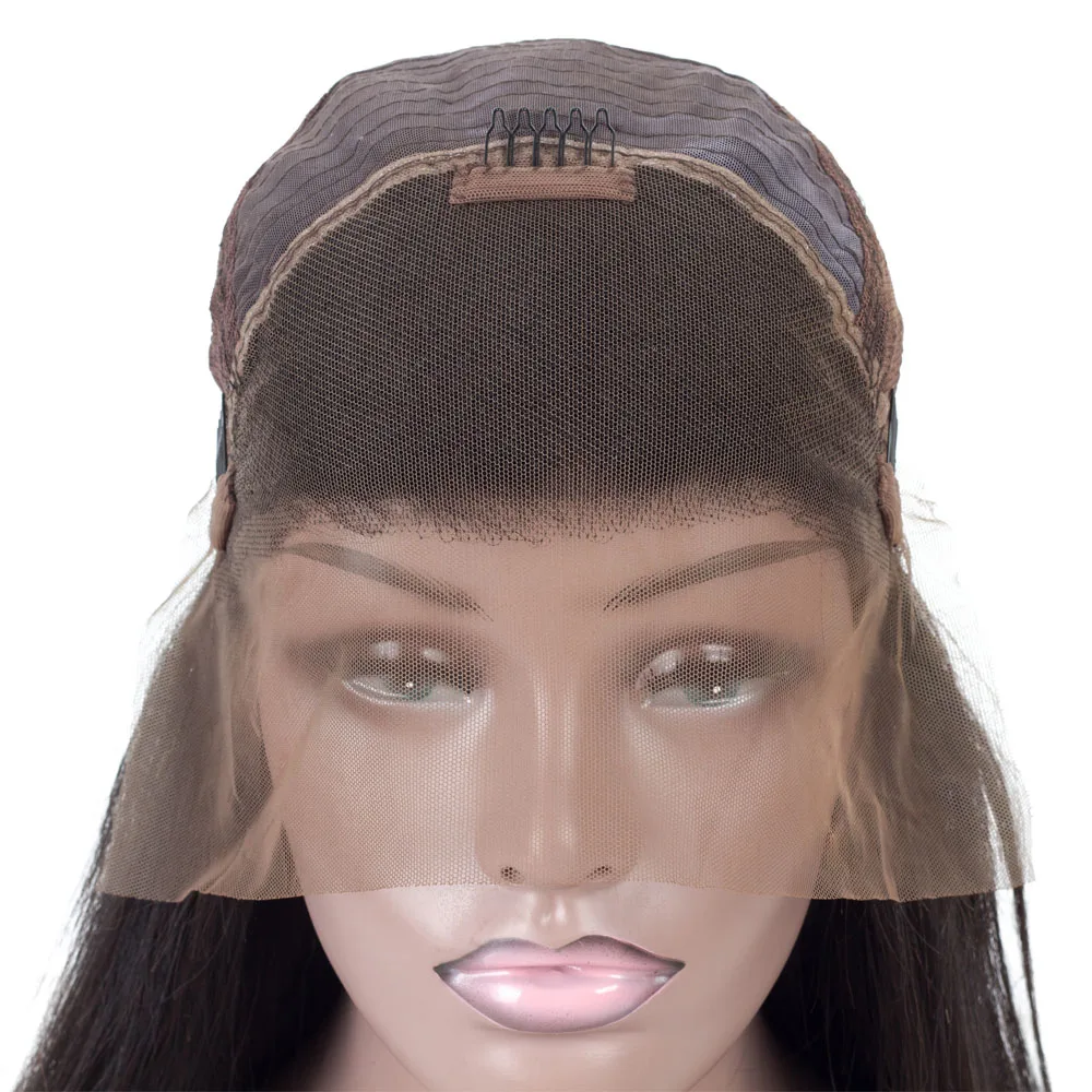 Бразильские прямые волосы человеческие кружевные передние парики 150% плотность