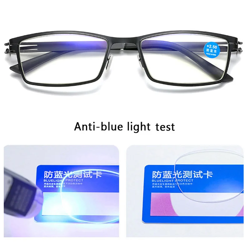 

Anti-blue Light Reading Glasses Exquisite Fashion Presbyopic Spectacles Business Hyperopia Eyeglasses Diopter +1.0 To 4.0