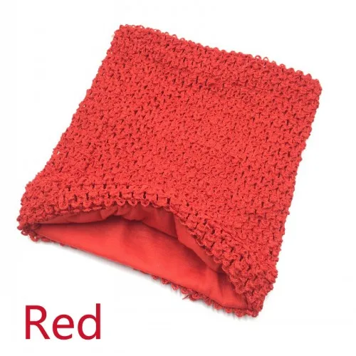Red 1 шт./лот, 8 дюймов, юбка-пачка, вязанная крючком, эластичная, обернутая, на груди, 20x20 см, большой размер, вязаная, ручная работа, для девочек, юбка, аксессуары - Цвет: Red